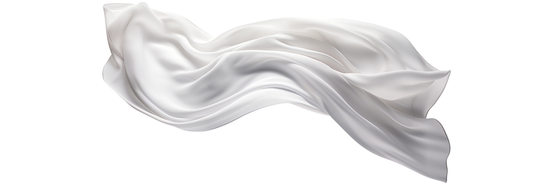 ai generated white cloth on transparent background free png